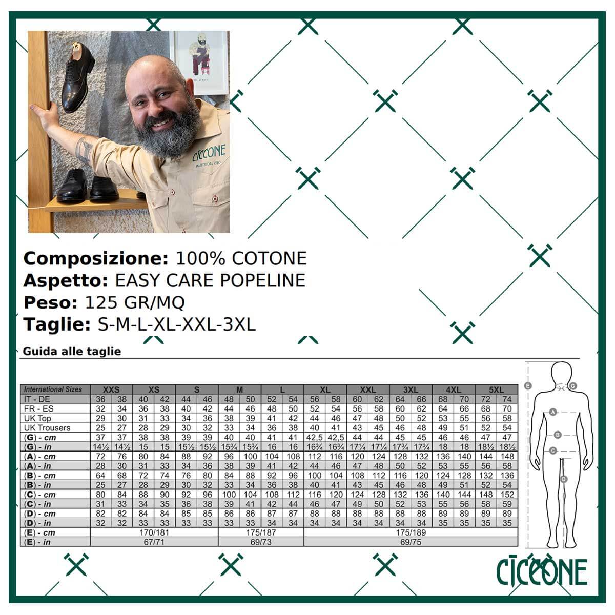 Camicia disponibile in varie taglie | Maestri Ciccone