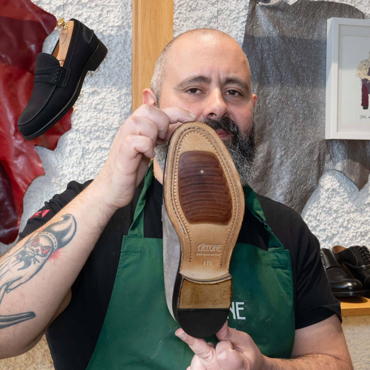Scarpa derby con suola in cuoio - Prato | Maestri Ciccone