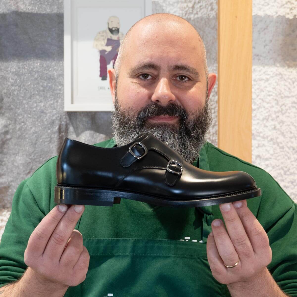 Scarpa doppia fibbia in pelle - Verona | Maestri Ciccone