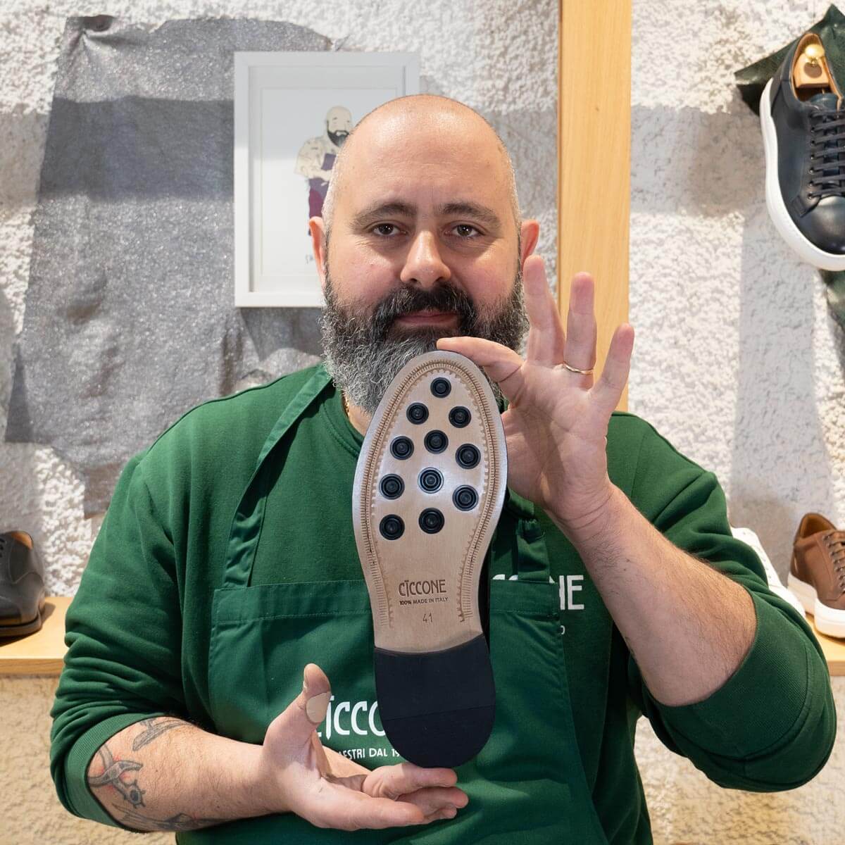 Scarpa doppia fibbia in pelle - Verona | Maestri Ciccone