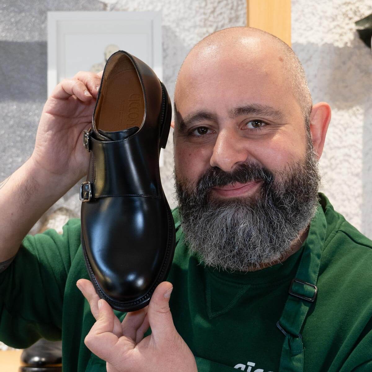 Scarpa doppia fibbia in pelle - Verona | Maestri Ciccone