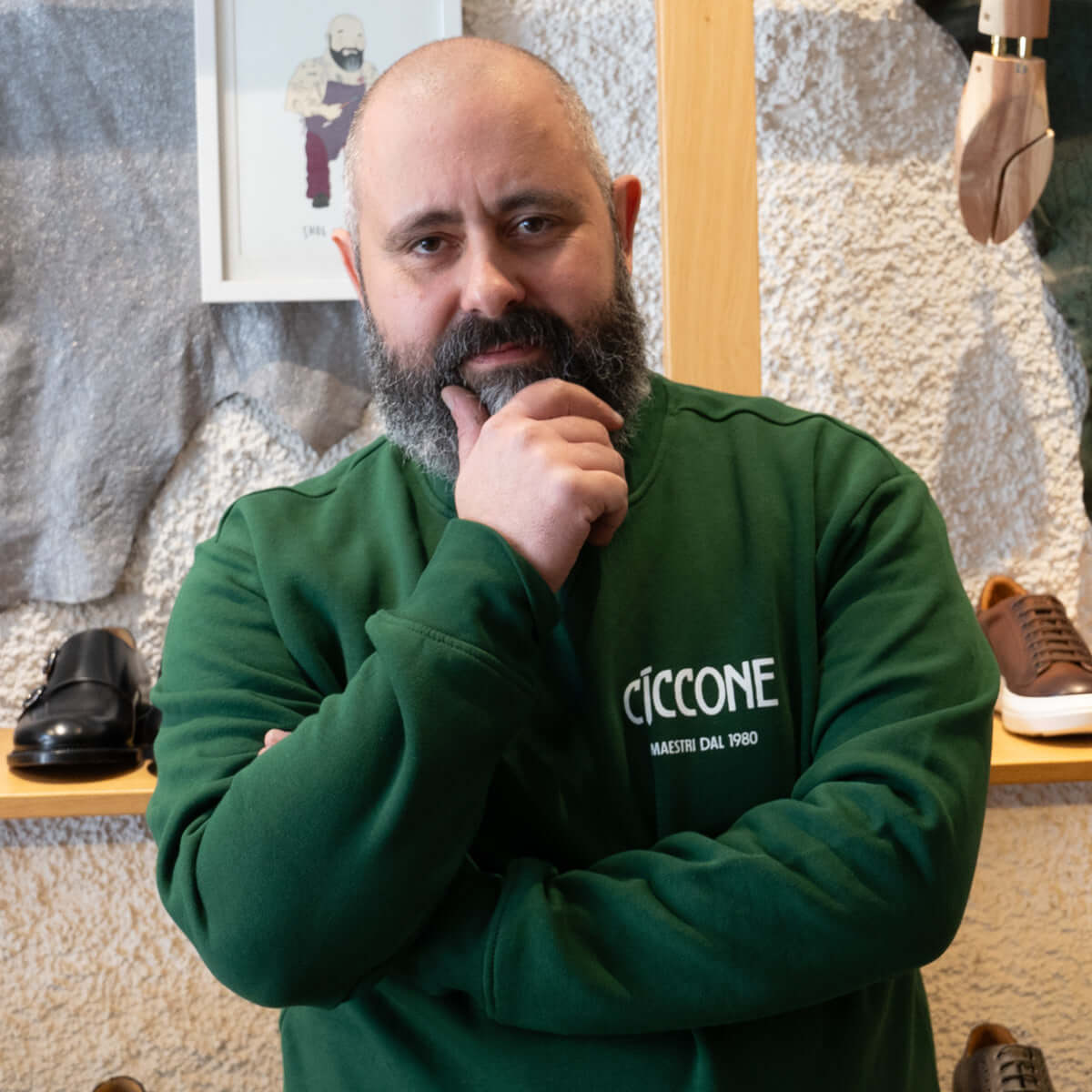 Felpa verde disponibile in varie taglie | Maestri Ciccone