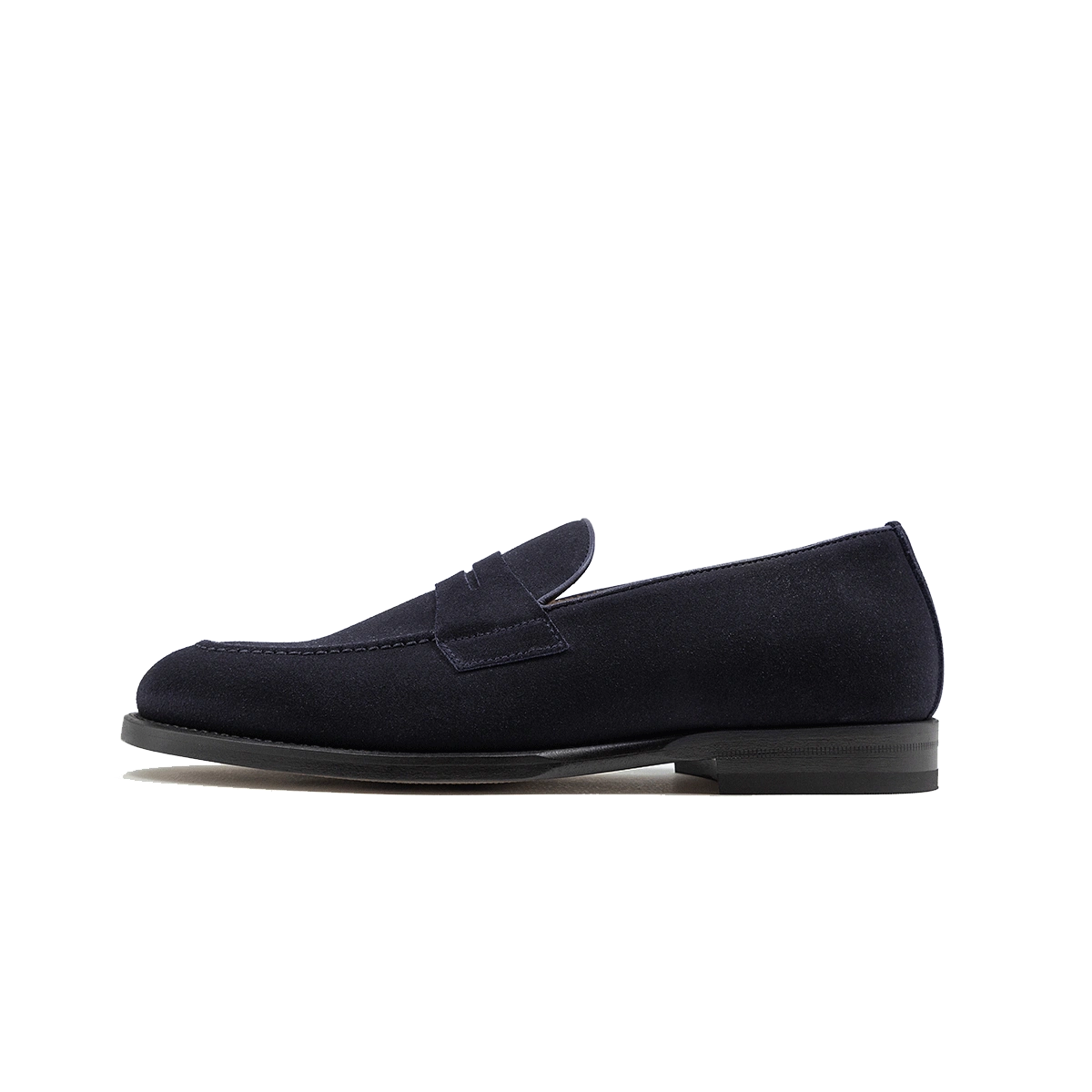 Mocassino scamosciato da uomo colore blu modello Messina dei Maestri Ciccone