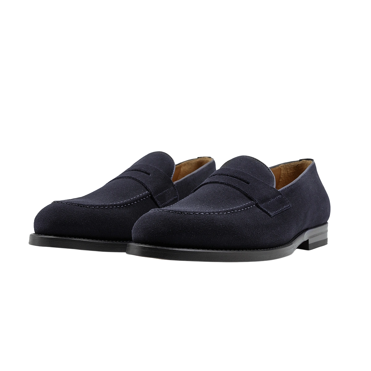 Mocassino scamosciato da uomo colore blu modello Messina dei Maestri Ciccone