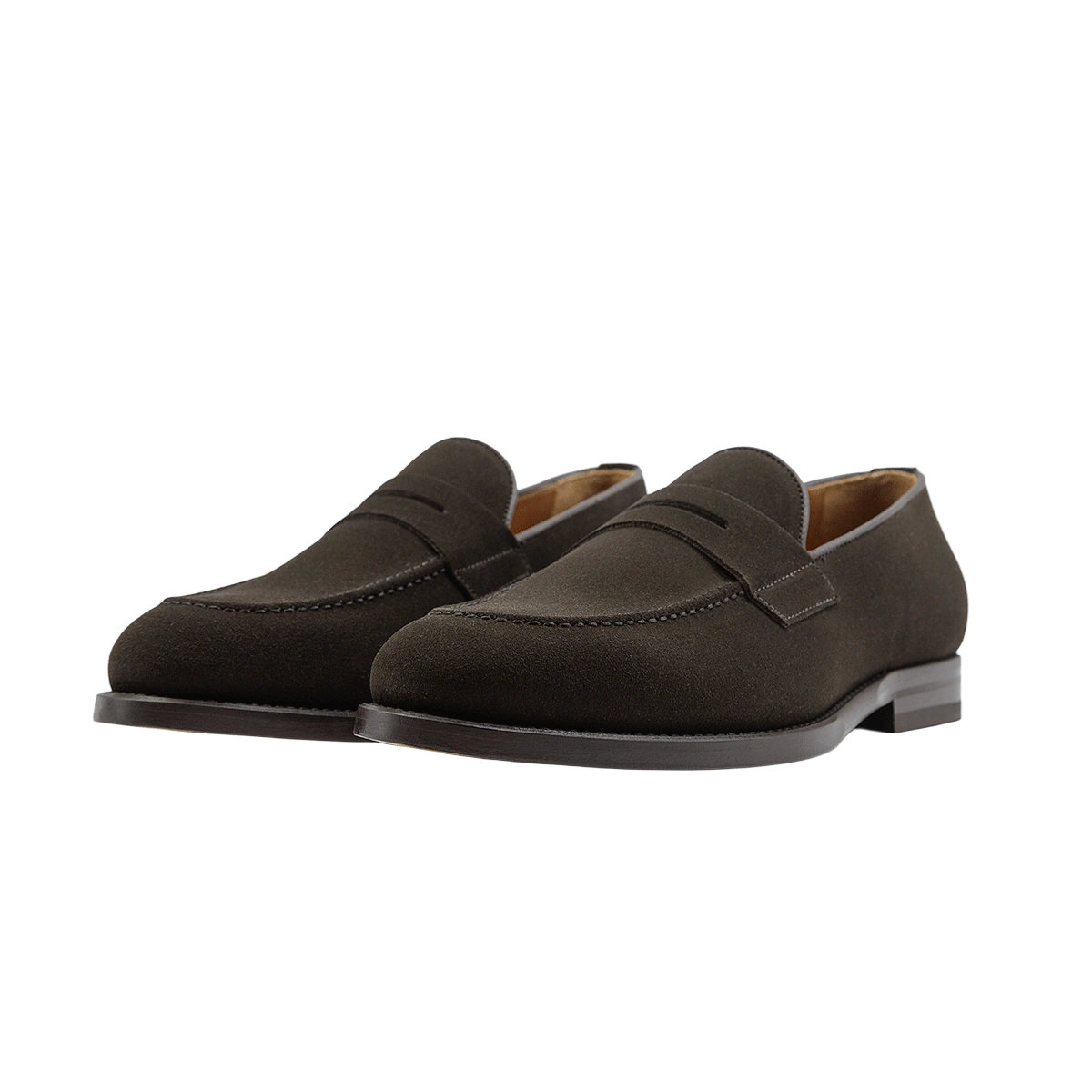 Mocassino scamosciato da uomo colore testa di moro modello Messina dei Maestri Ciccone