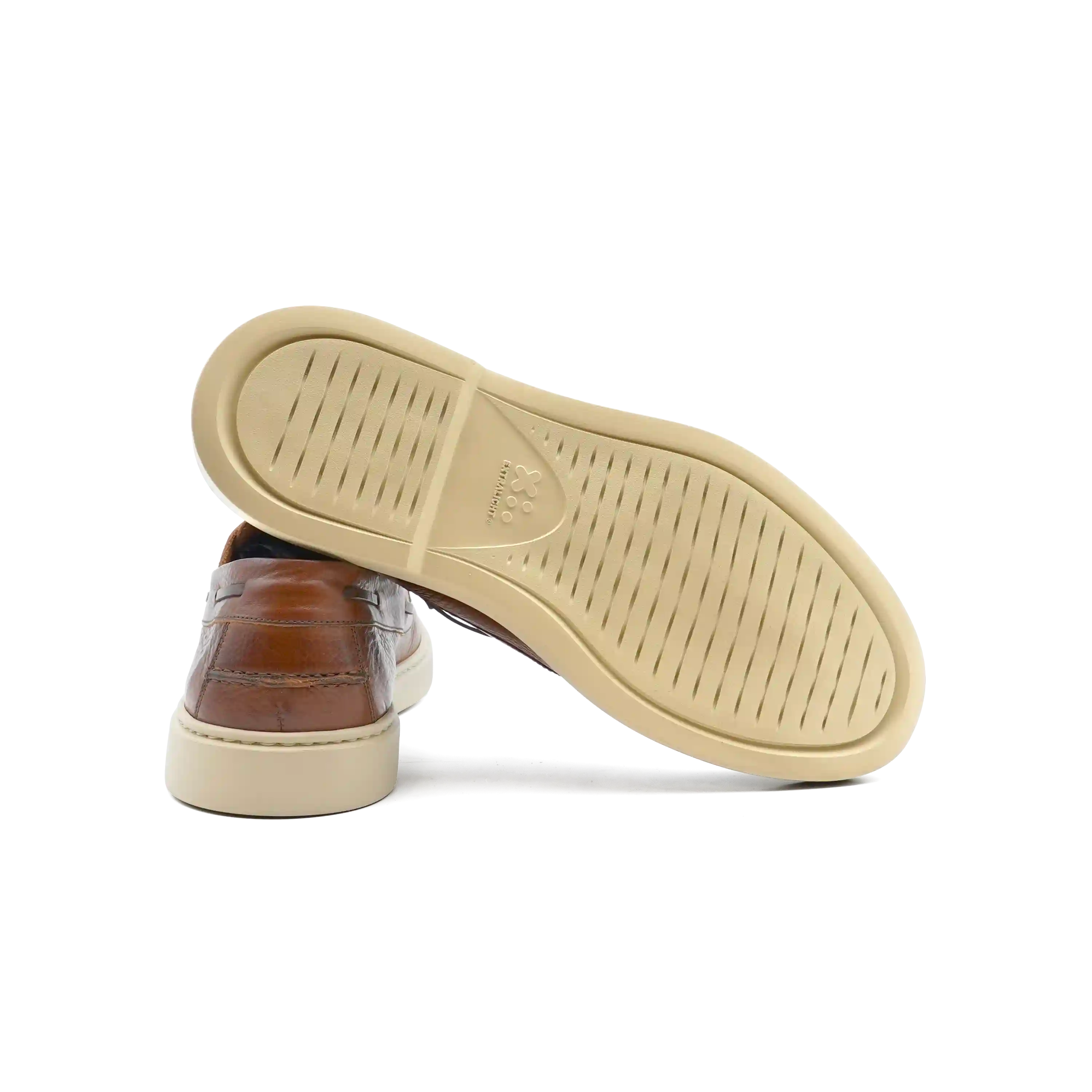 Semelle de mocassin pour homme en cuir marron, modèle Rimini