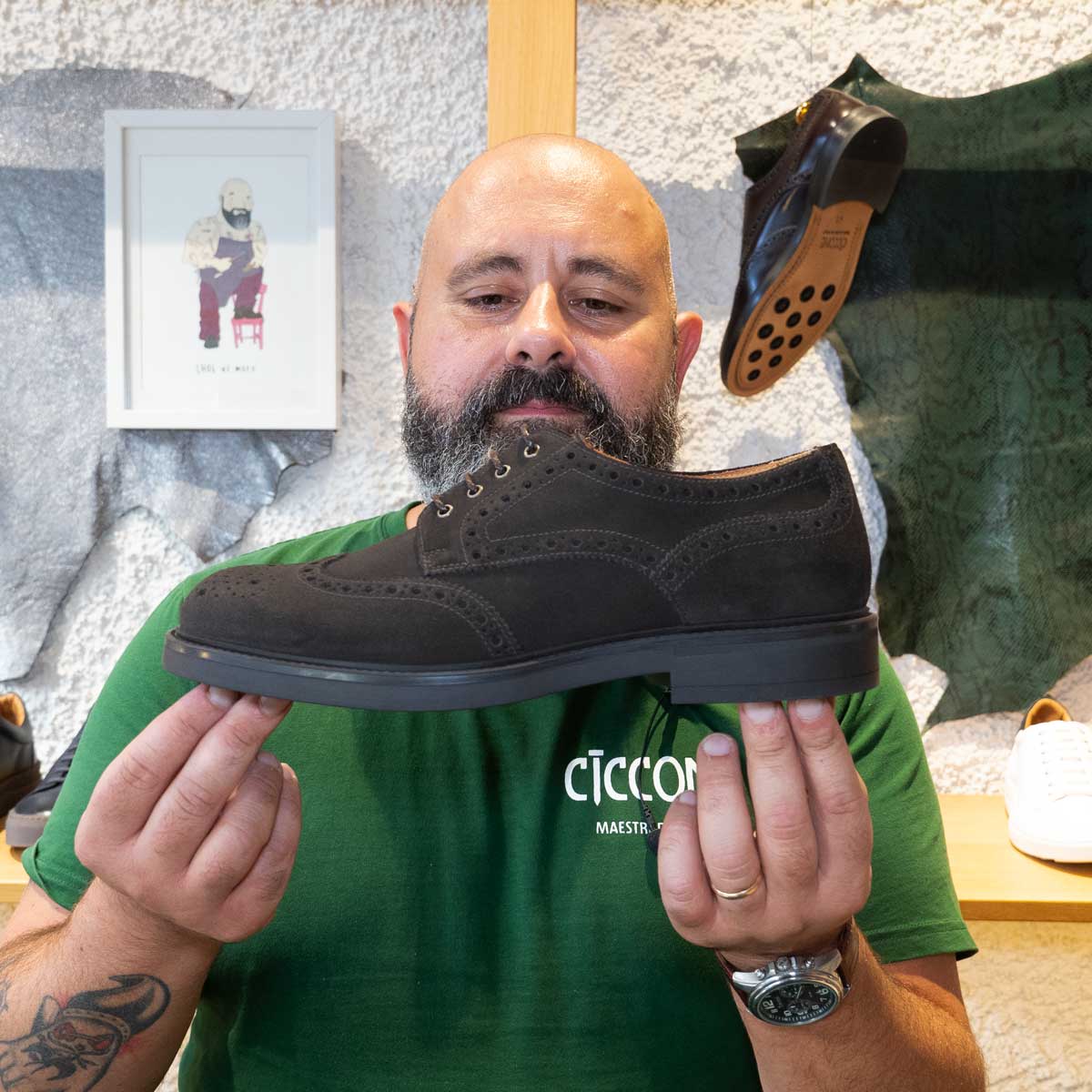Scarpa Pavia in Pelle Scamosciata | Maestri Ciccone