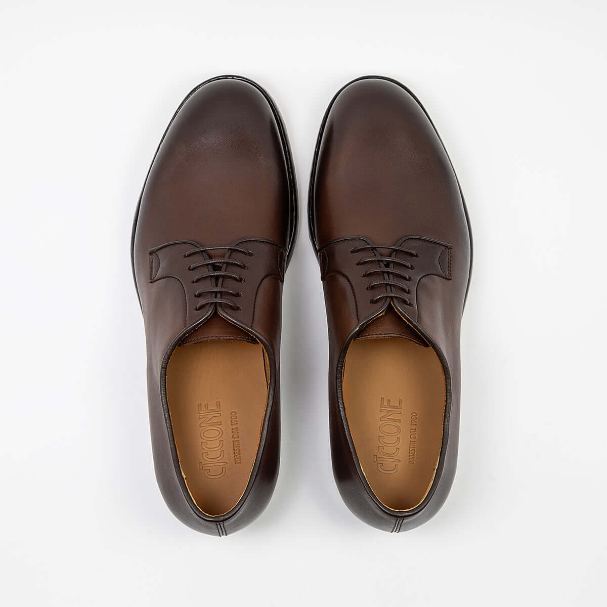 Scarpa derby con suola in cuoio - Siena | Maestri Ciccone