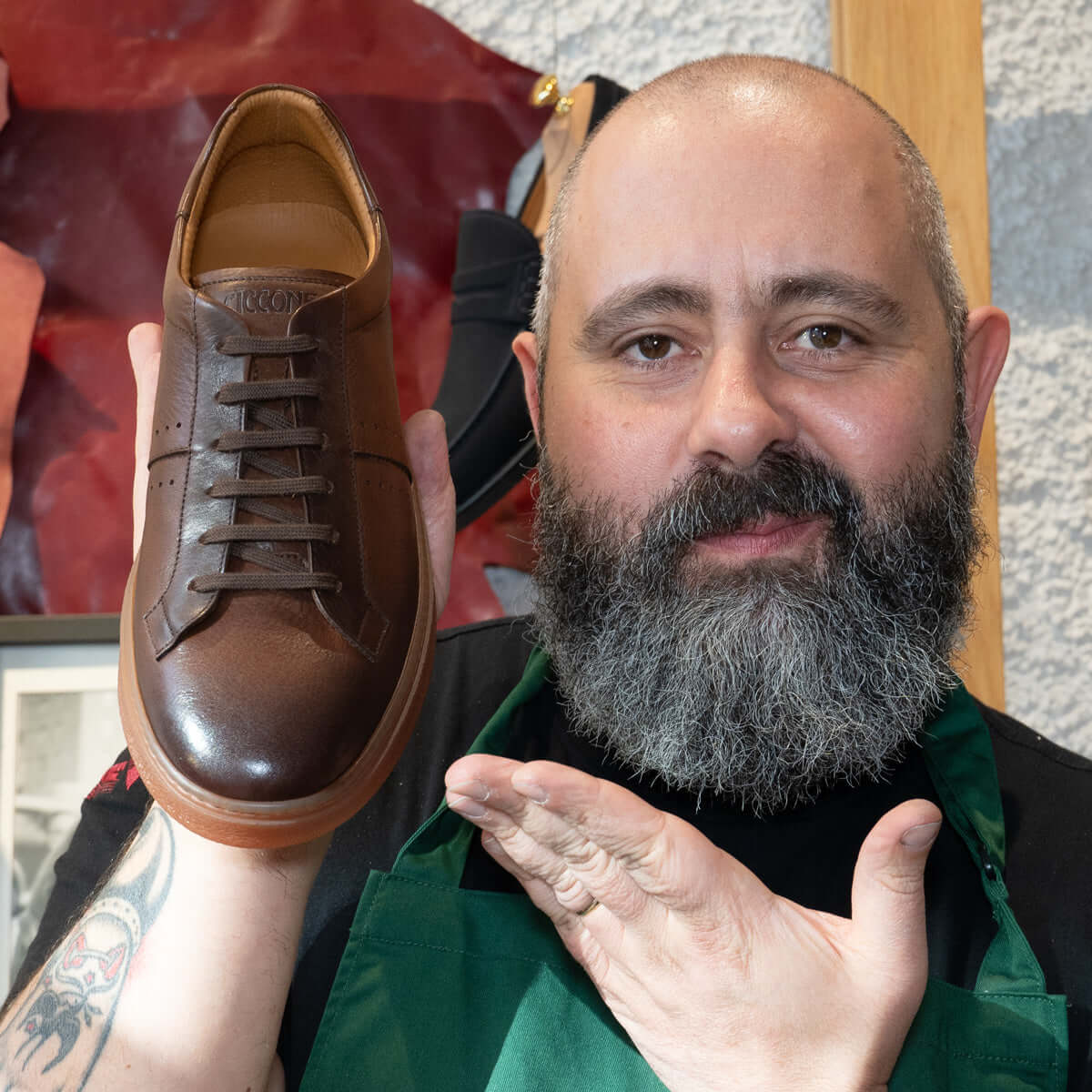 Sneakers basse in pelle da uomo - Rimini | Maestri Ciccone