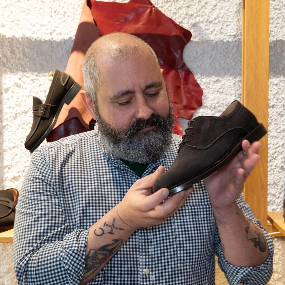 Scarpa in Pelle Scamosciata, Asciano | Maestri Ciccone