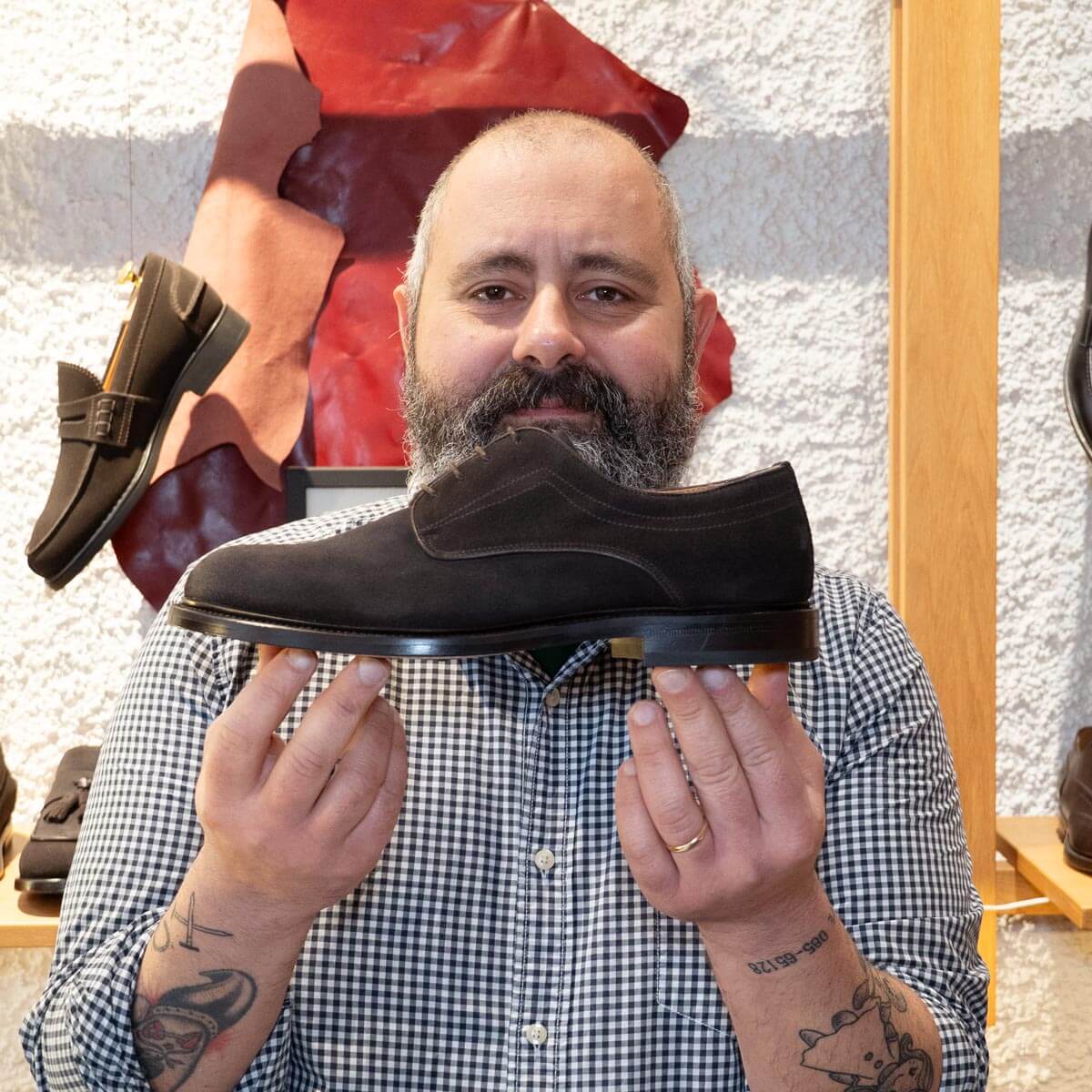 Scarpa in Pelle Scamosciata, Asciano | Maestri Ciccone