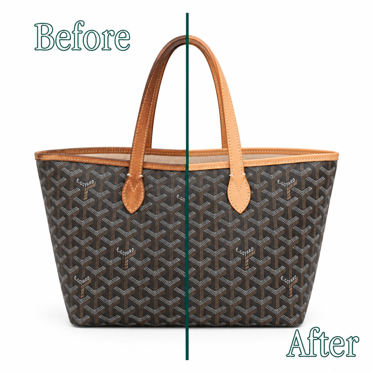Goyard Saint Louis: prima e dopo il restauro artigianale Maestri Ciccone