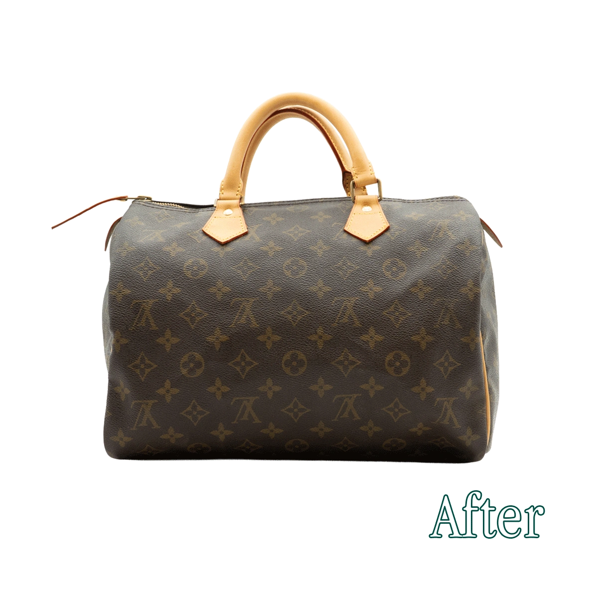 Sac Louis Vuitton Speedy après réparation avec remplacement du cuir de vachette effectué par les maîtres artisans Ciccone