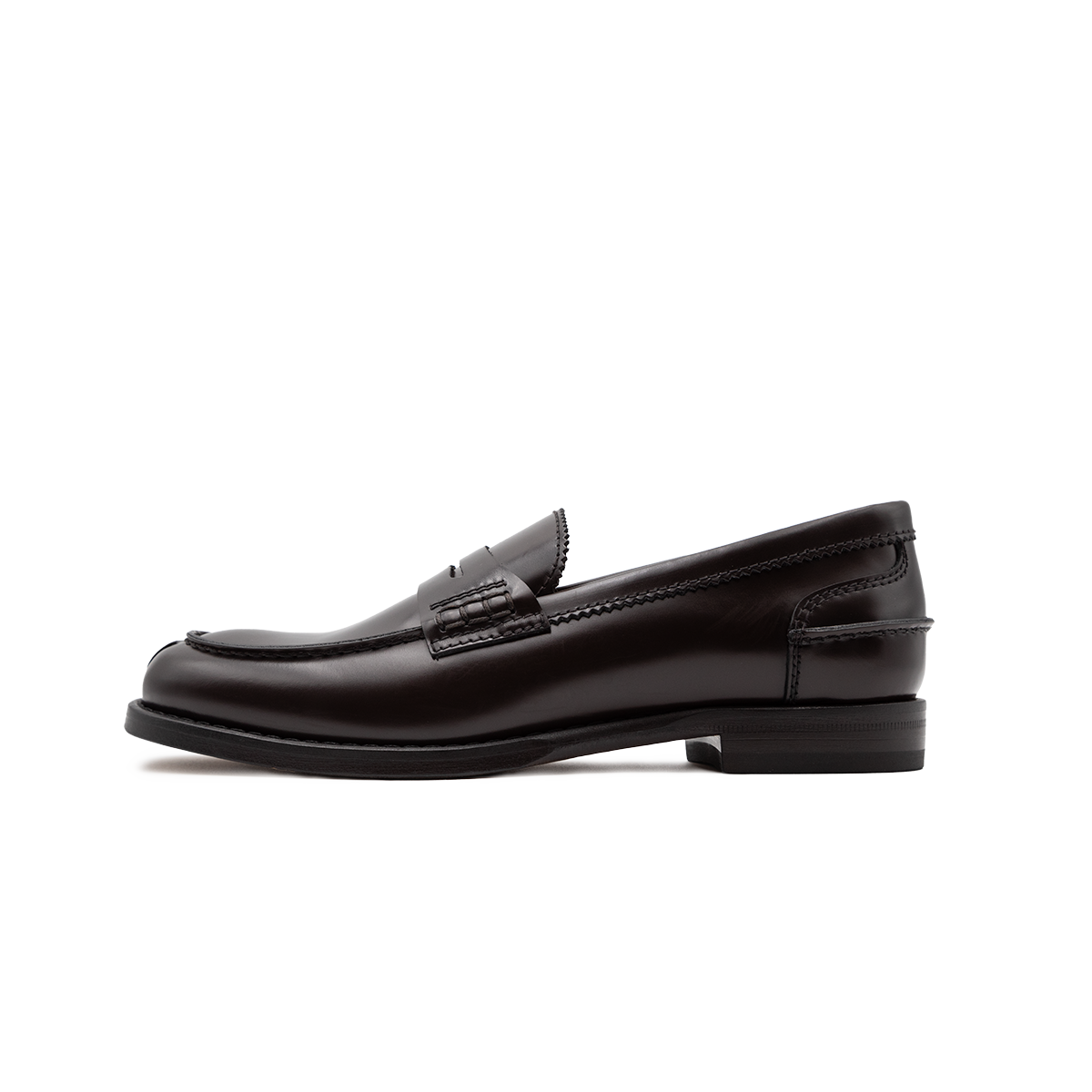 Side view of Loafer leather women's model Amalfi color Testa di Moro by Ciccone