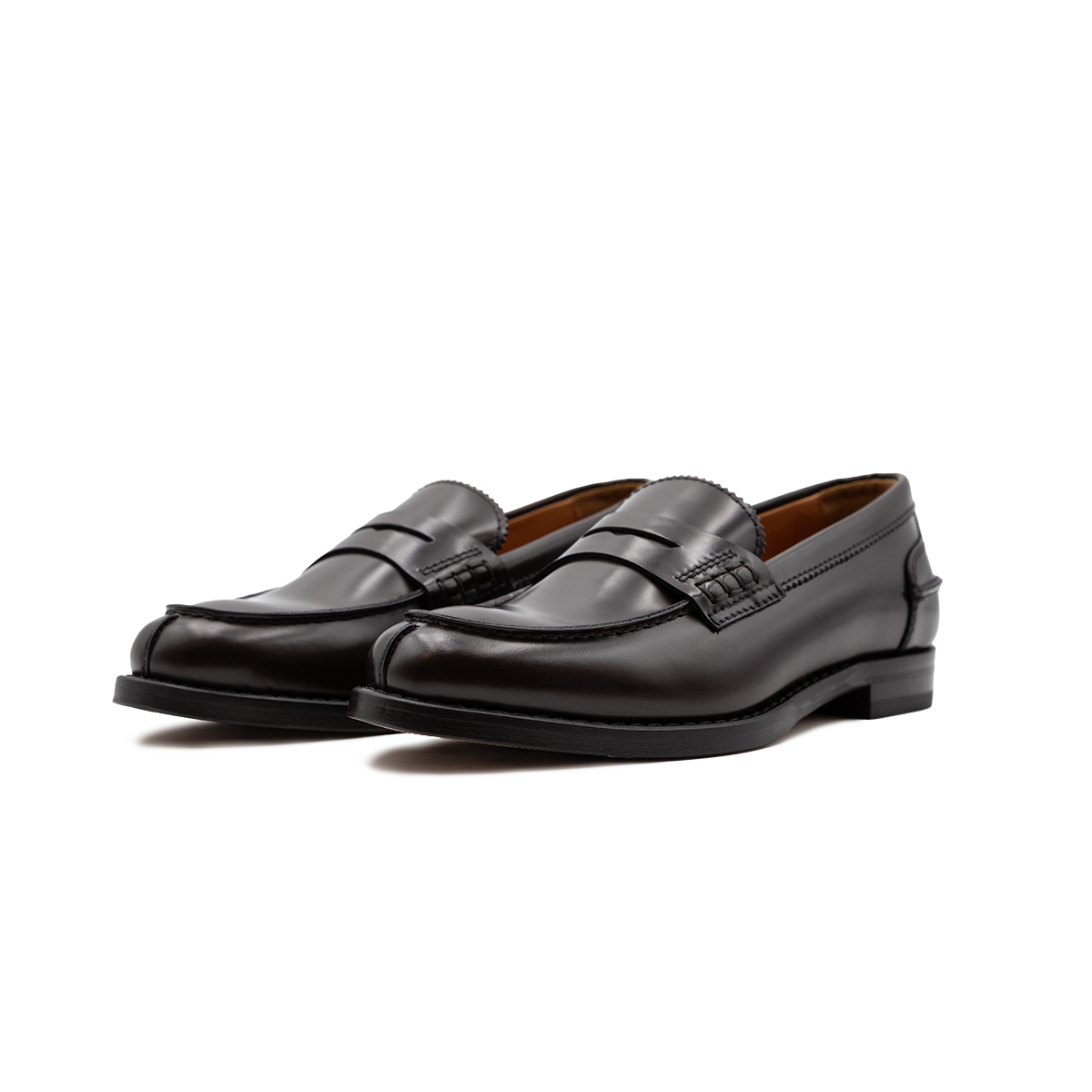 Photo of the couple of Loafer leather women's model Amalfi color Testa di Moro by Ciccone