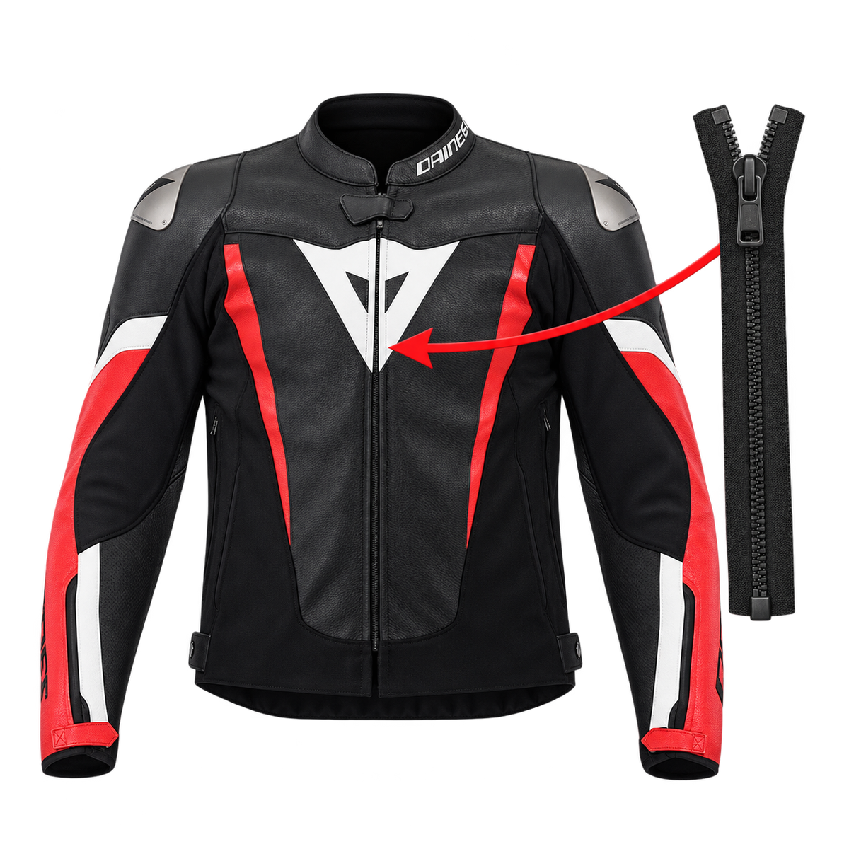 Dainese – Reparatur des Reißverschlusses an einer Motorradjacke