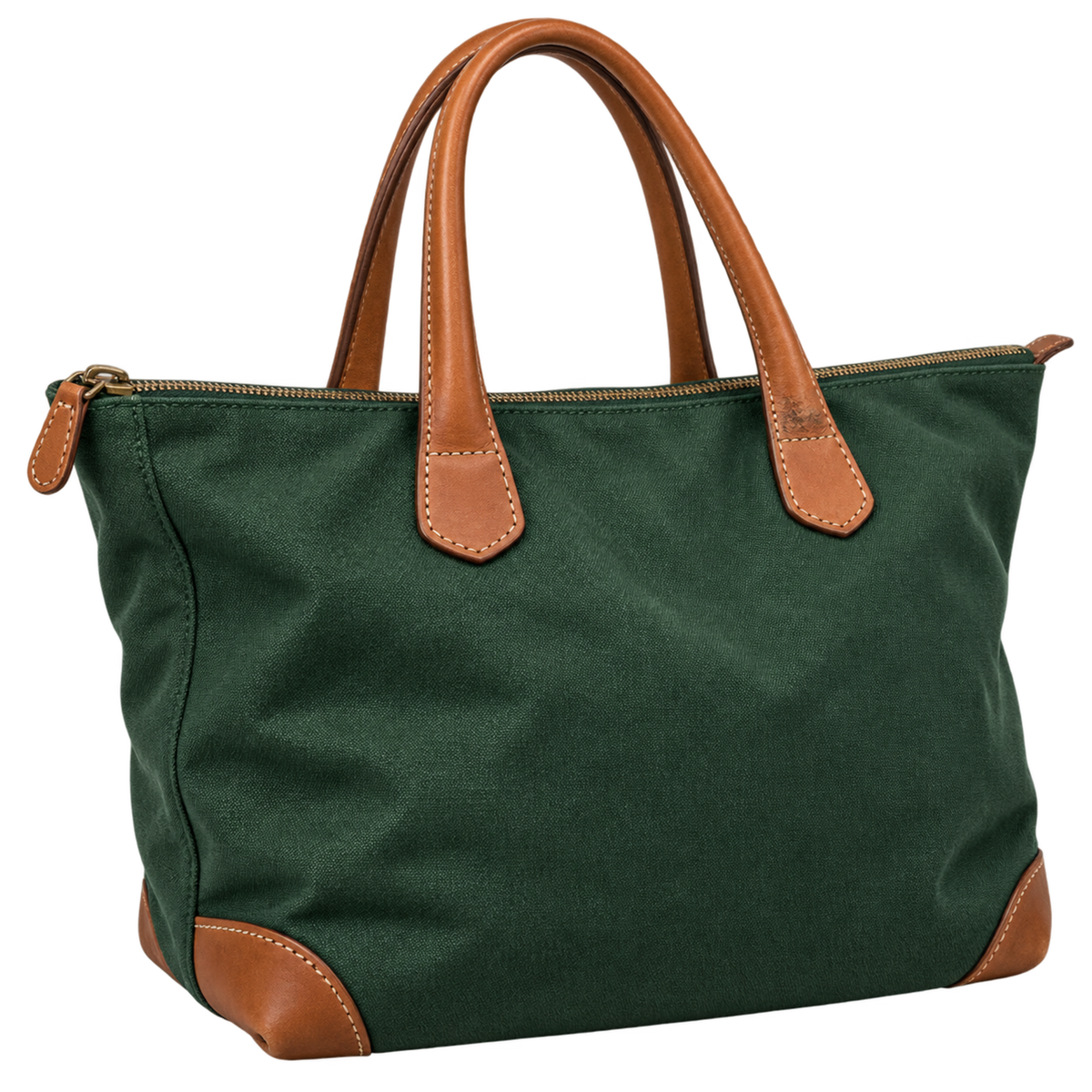Sac en toile Longchamp avec anses en cuir, exemple de réparation