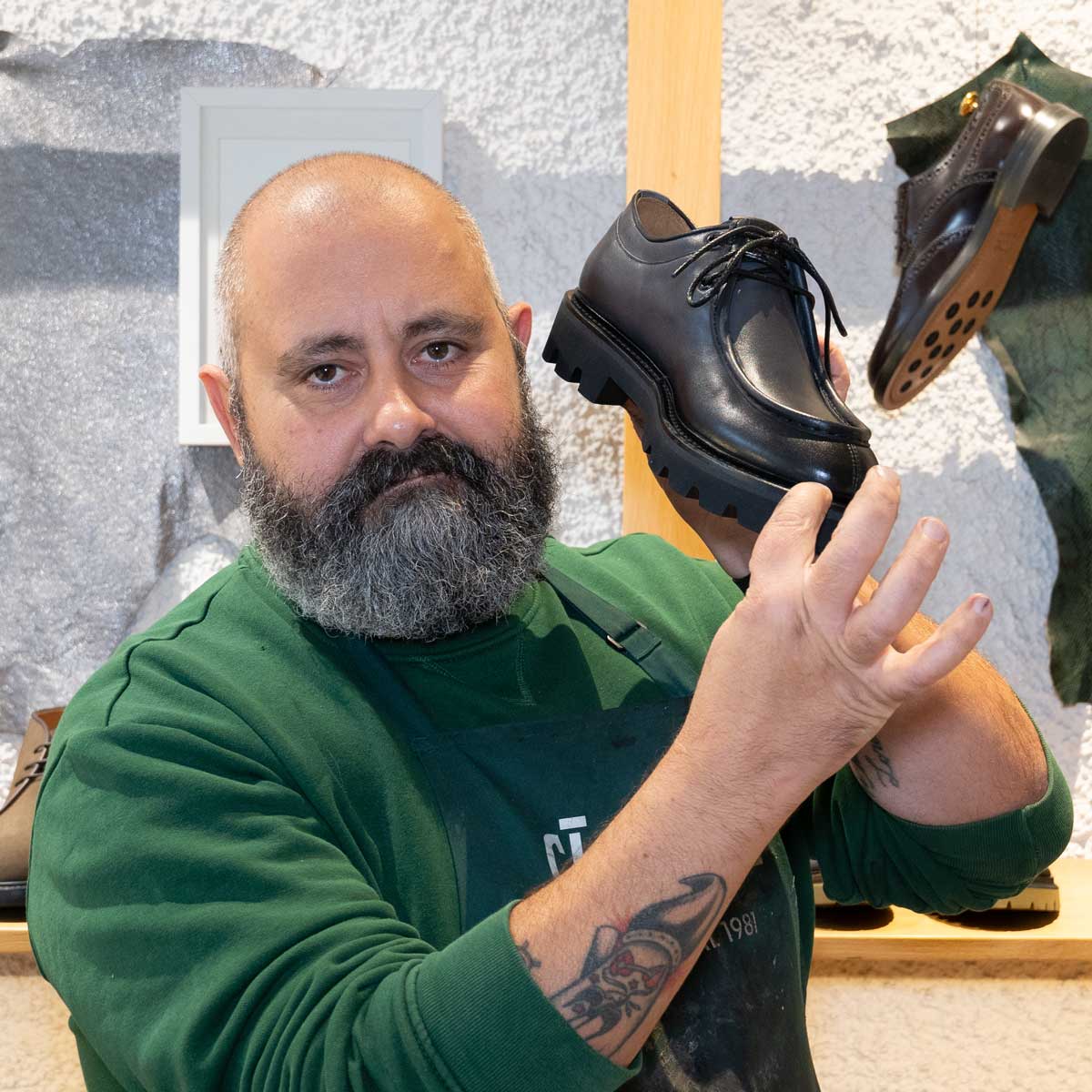 Scarponcino stringato in pelle - Cremona | Maestri Ciccone