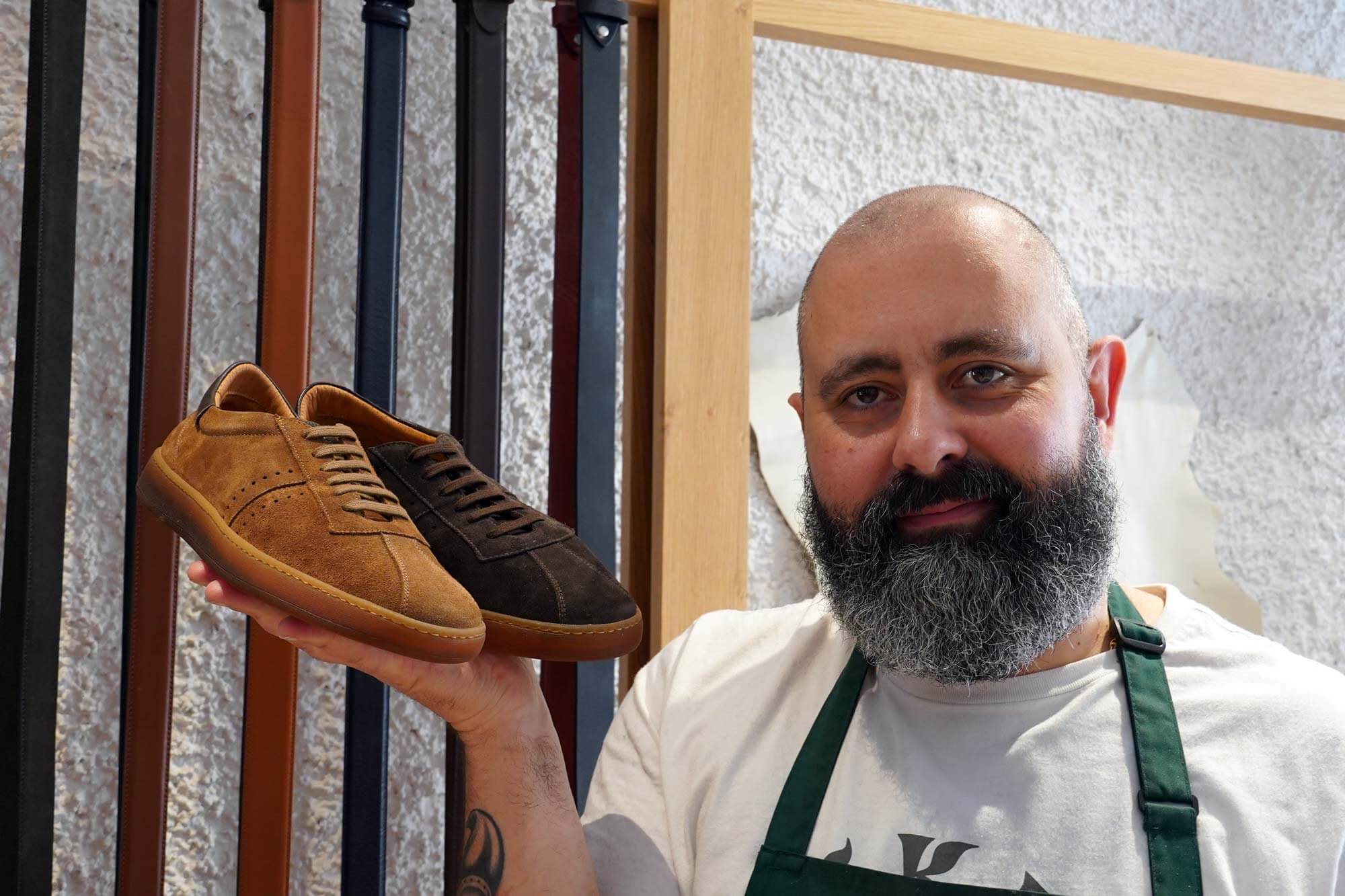 Sneakers basse in pelle da uomo - Riccione | Maestri Ciccone