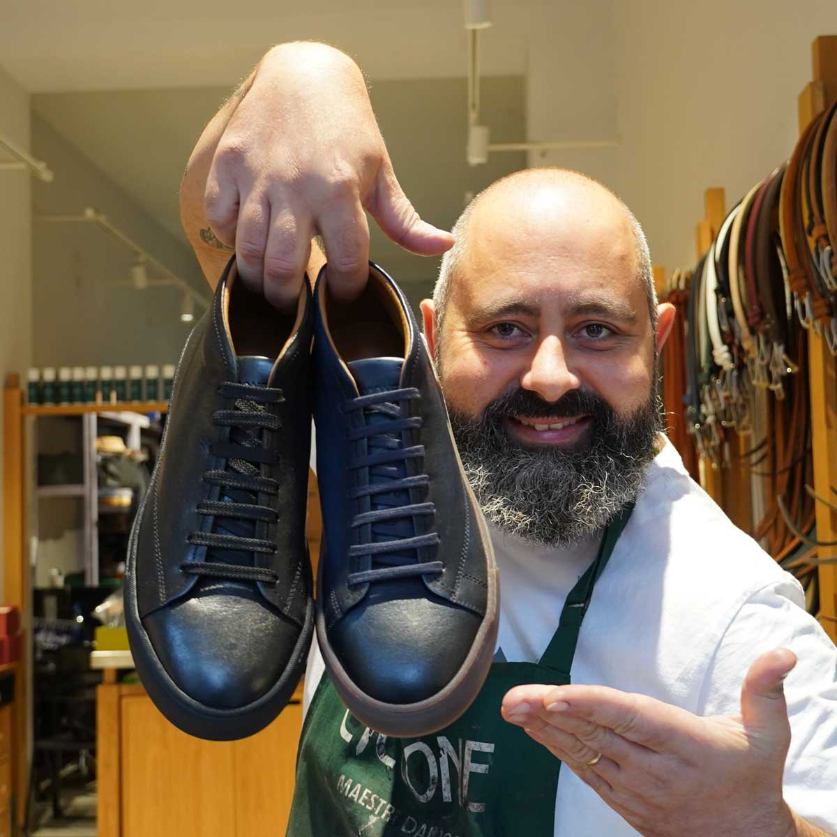 Sneakers alta in pelle - Trieste | Maestri Ciccone