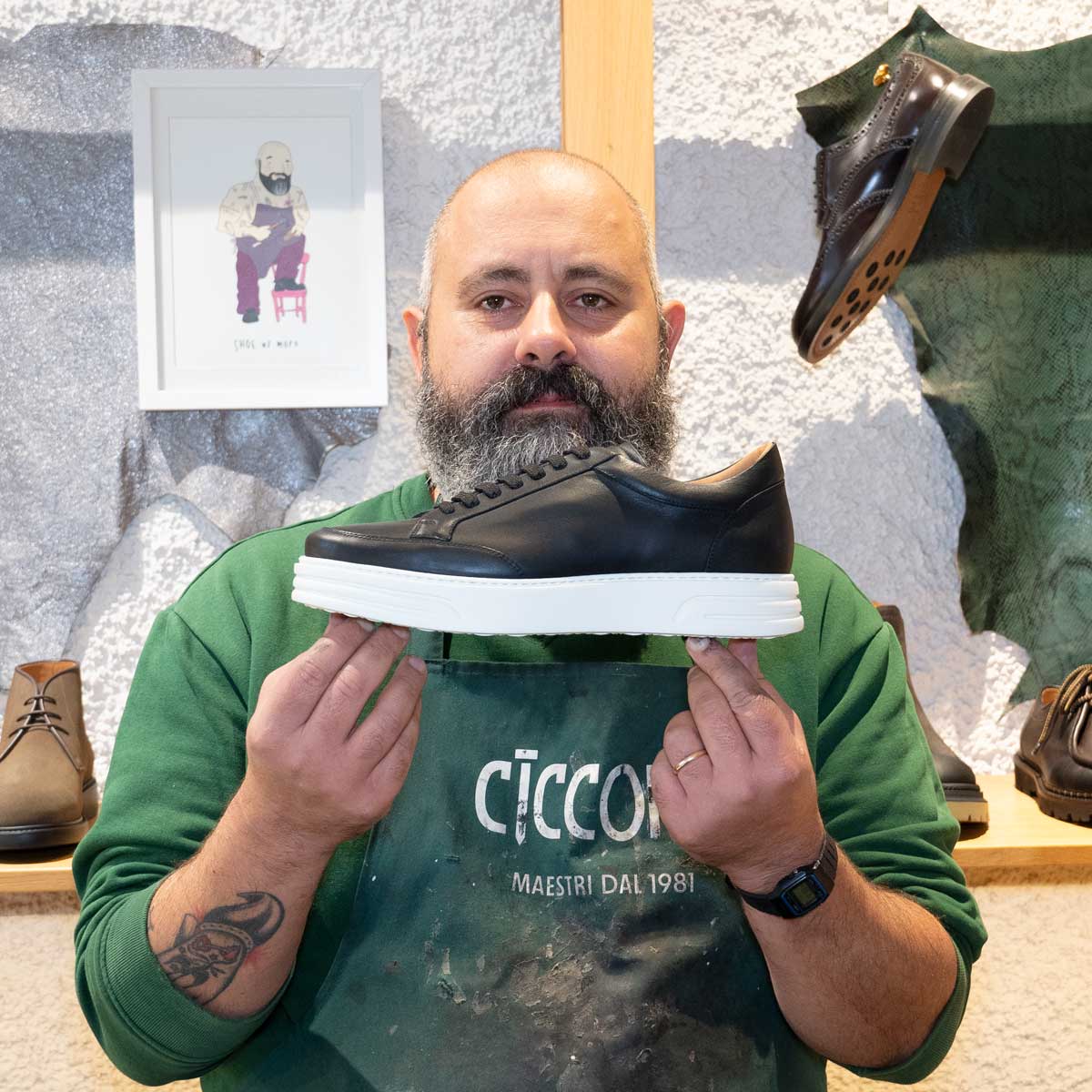 Sneakers da uomo in pelle Novara | Maestri Ciccone