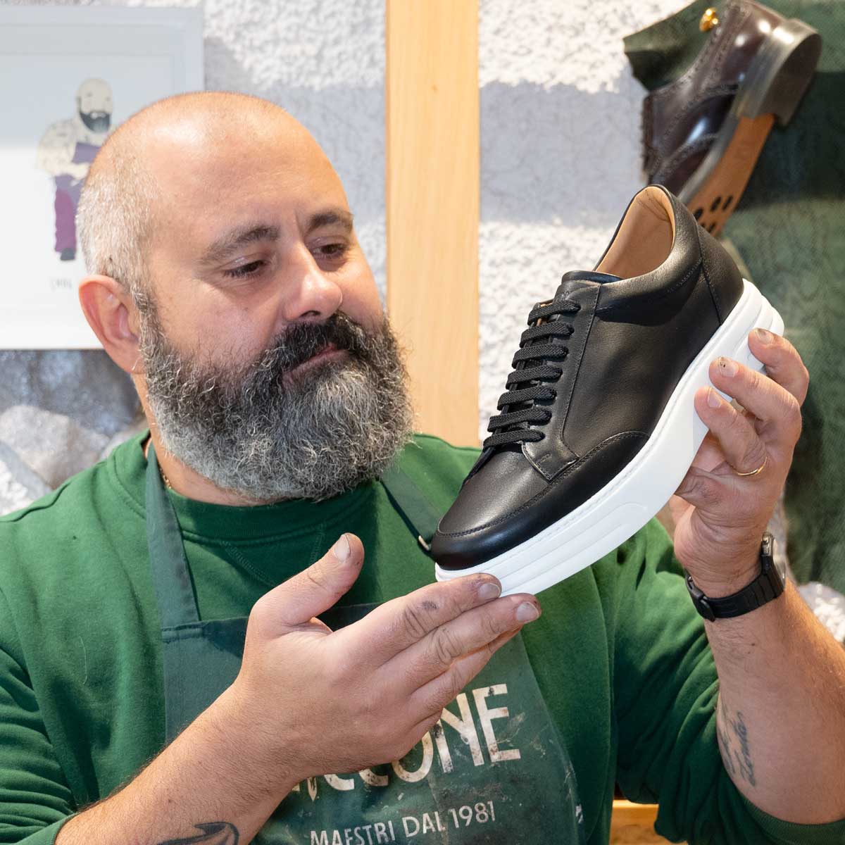 Sneakers da uomo in pelle Novara | Maestri Ciccone