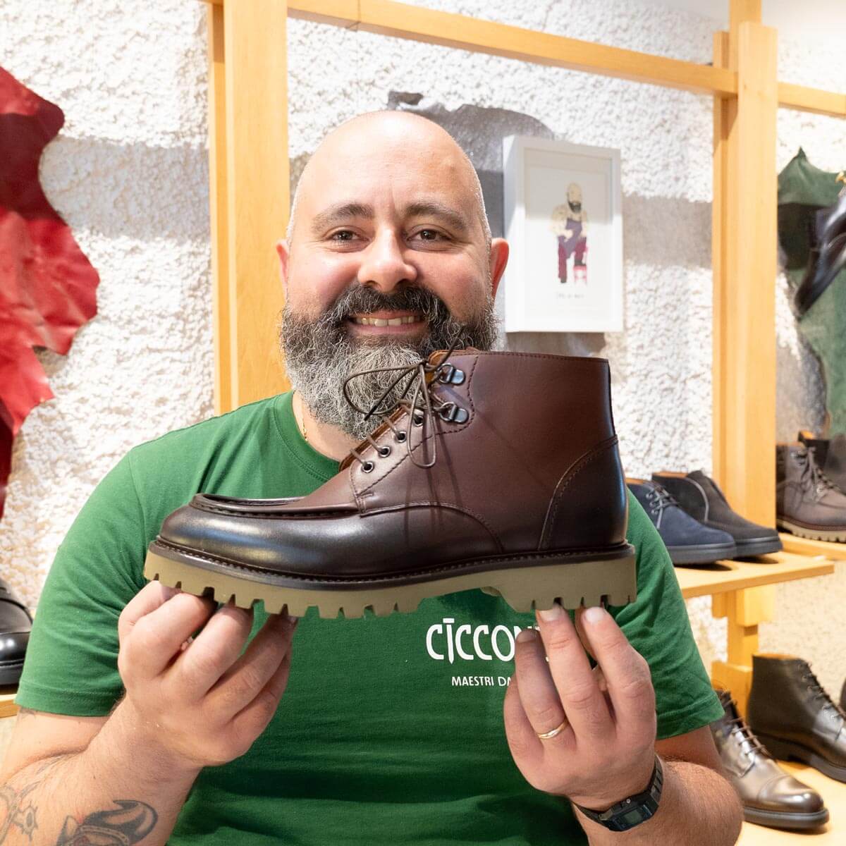 Stivaletto stringato in pelle - Bormio | Maestri Ciccone