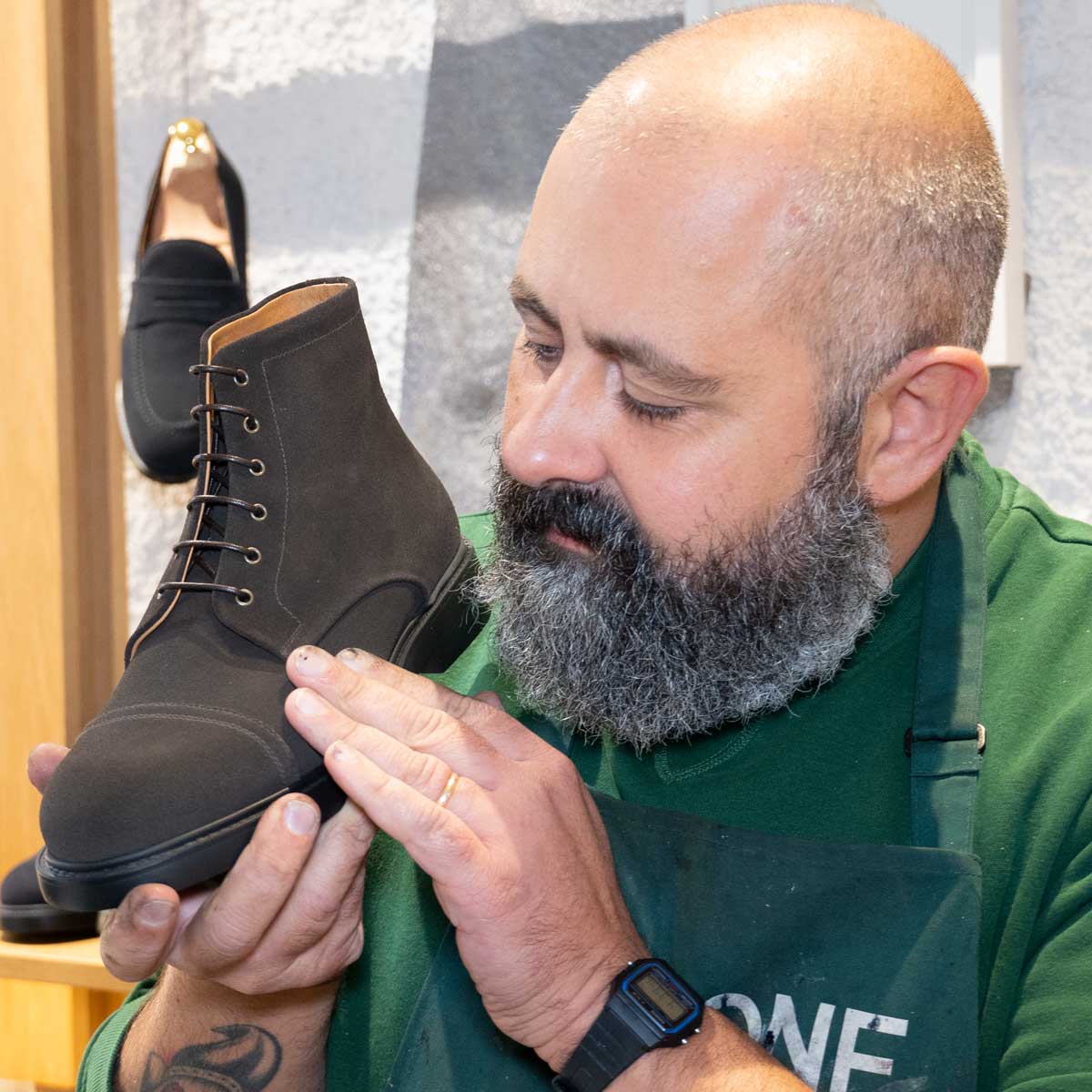 Stivaletto stringato in pelle - Aosta | Maestri Ciccone