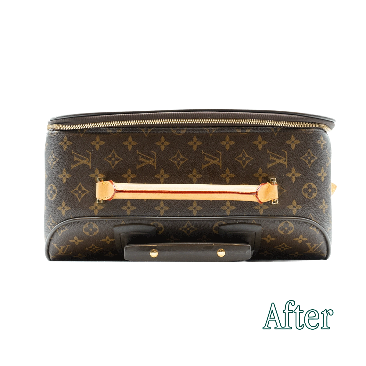 Trolley Louis Vuitton modello Pégase dopo la riparazione della maniglia effettuata dai Maestri Ciccone