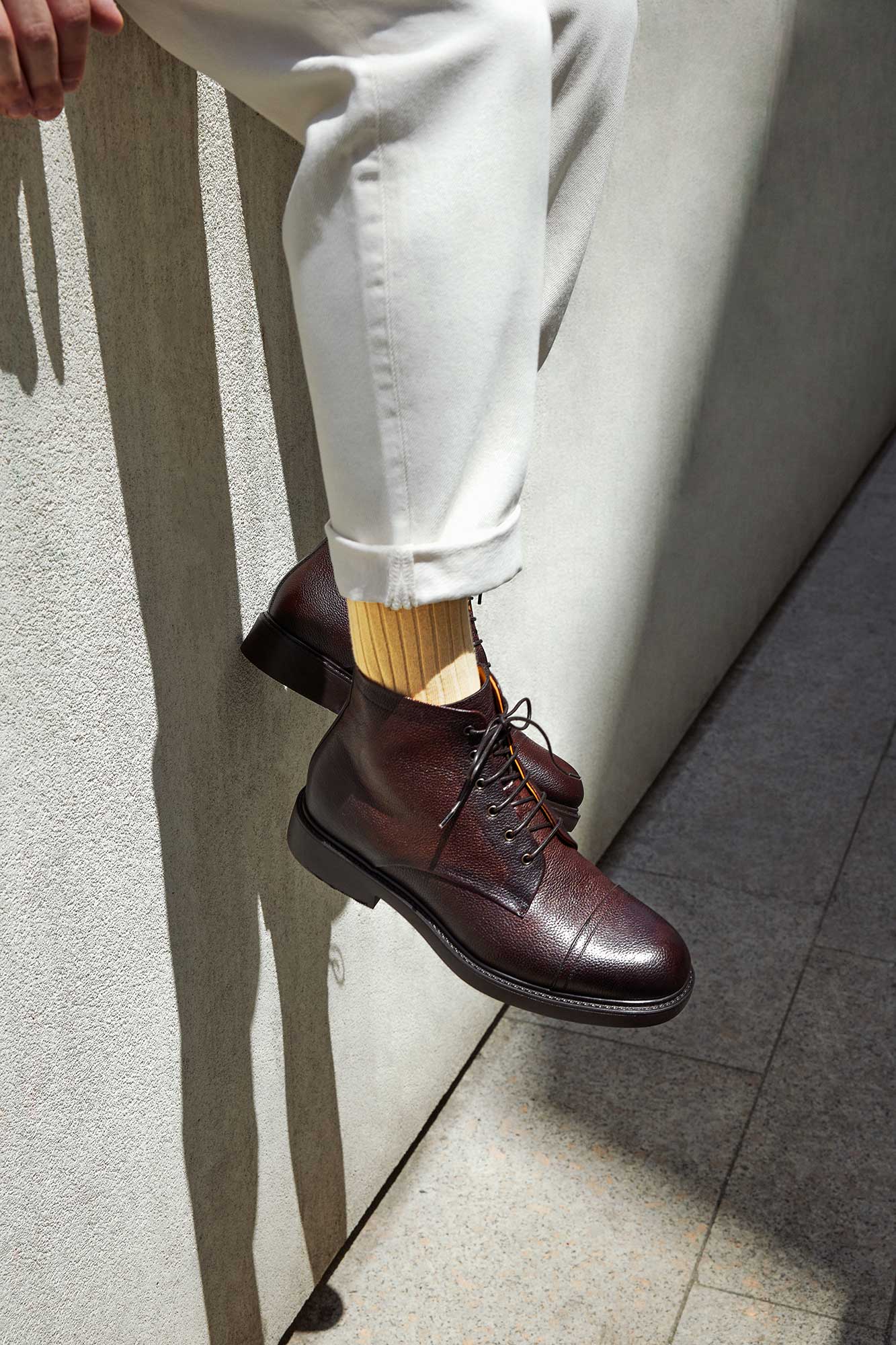 Stivaletto stringato in pelle - Matera | Maestri Ciccone