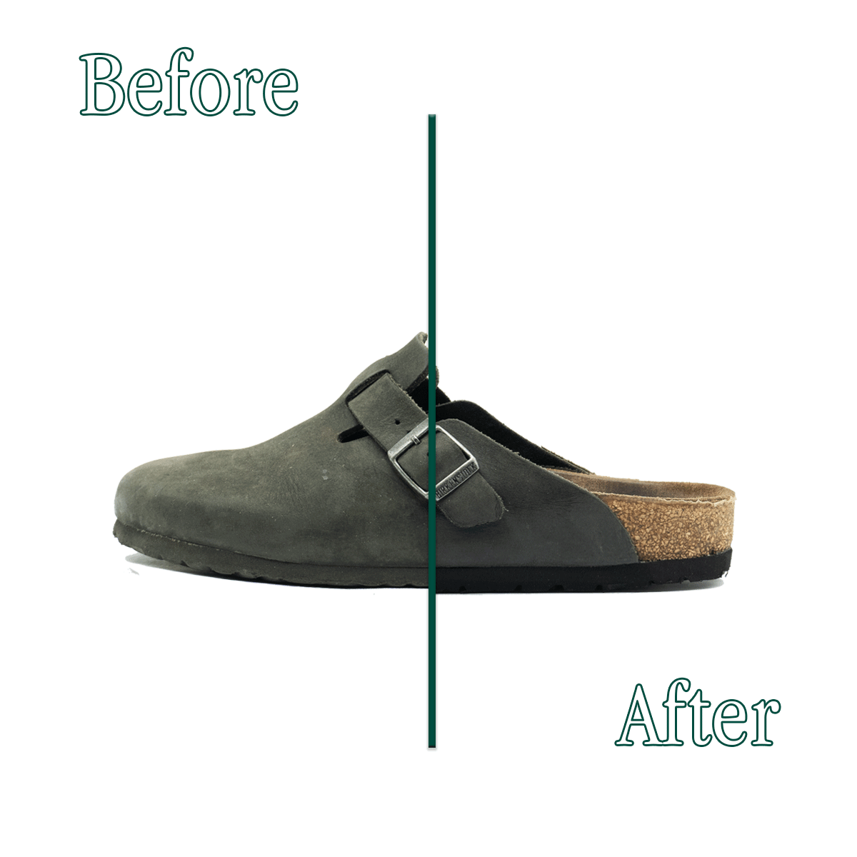 restauro Birkenstock prima e dopo