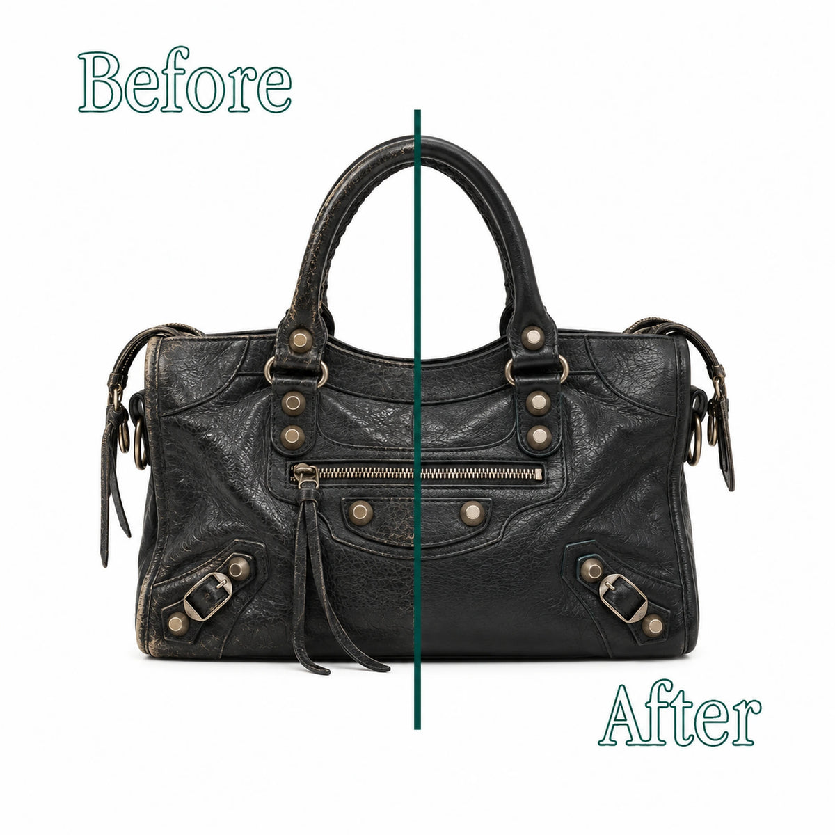Balenciaga City: prima e dopo il restauro artigianale Maestri Ciccone