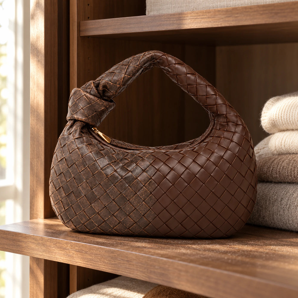 Bottega Veneta Jodie usurata in un contesto reale, prima della riparazione