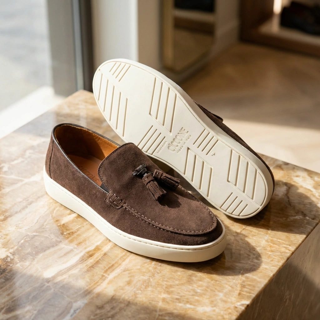 mocassino ciccone da uomo modello Lecce colore Testa di Moro