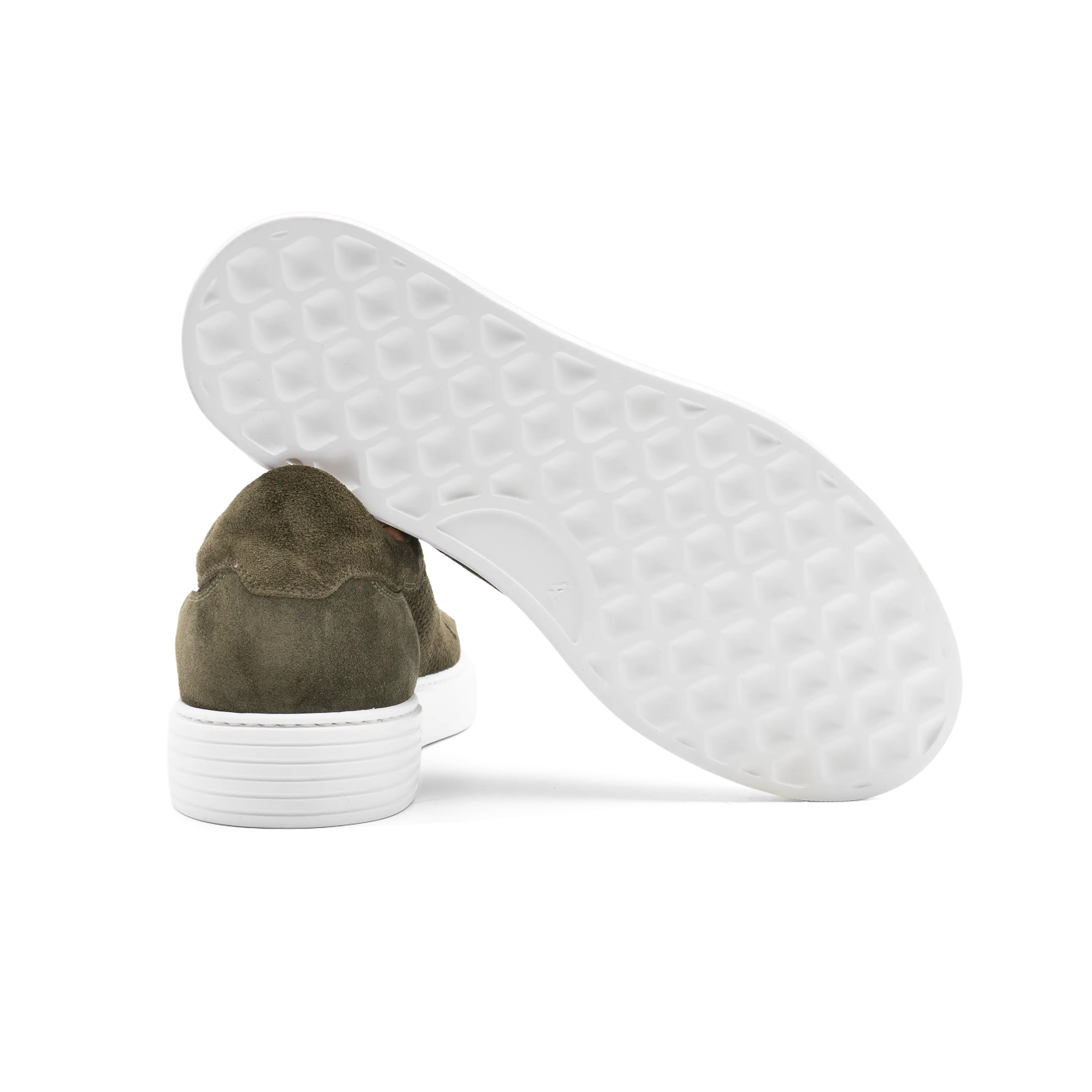 Suola delle Sneakers estive in pelle traforata, colore verdone, modello Cagliari di Ciccone
