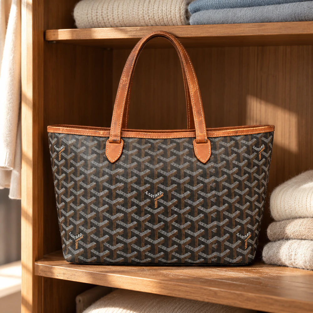 Goyard Saint Louis usurata in un contesto reale, prima della riparazione