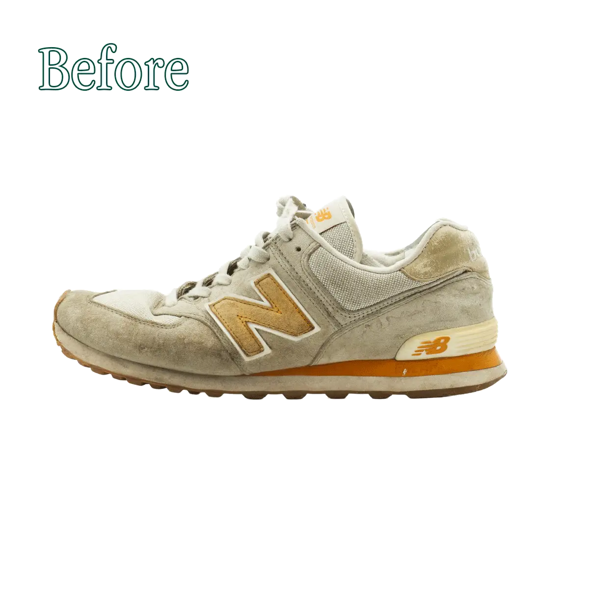 New Balance usurate prima della risuolatura nel laboratorio Ciccone