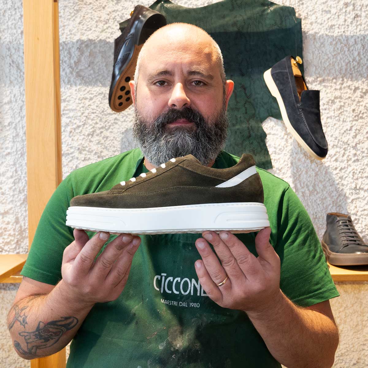 Scarpe Sneakers uomo in pelle Maestri Ciccone