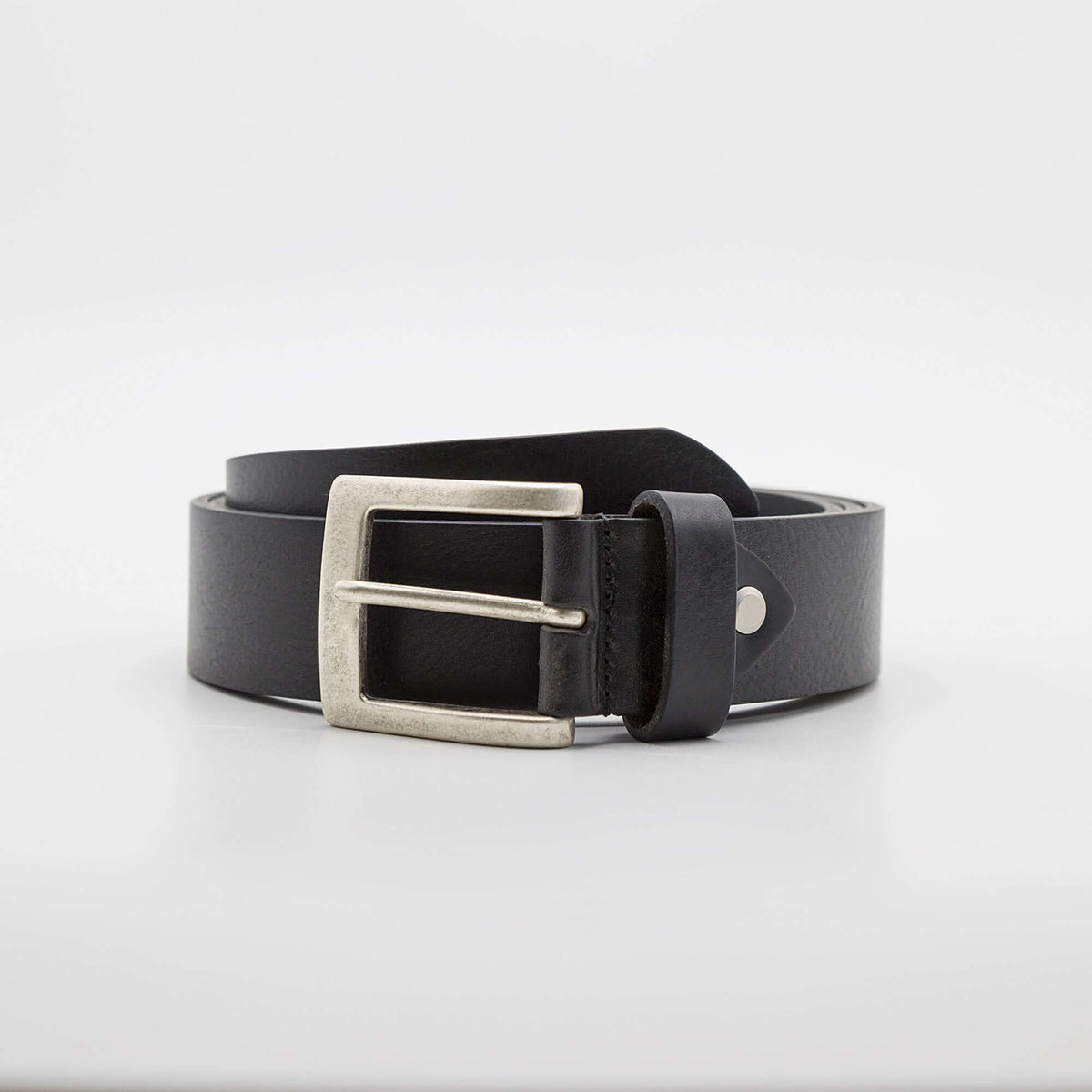 Cintura In Pelle Bovina Frentree – Prodotta In Germania, Fibbia Nera, Larghezza 3 Cm, Accorciabile - copertina